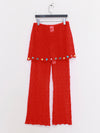 YANYAN KNITS 25 Spring/Summer BOLOR Trousers Skirt YYK-YYW25-0101-HONG Red YYW25-0102